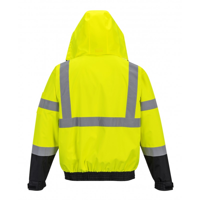 PANTALON PLUIE H441 JAUNE FLUO - PROTECTHOMS REUNION