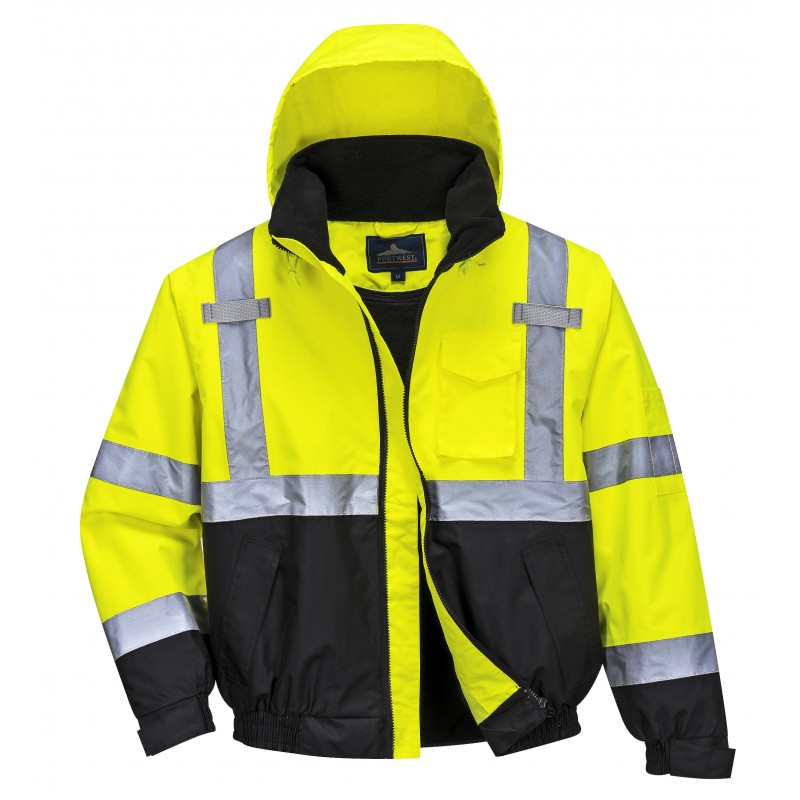 Veste de pluie Hi-Vis bicolore couleur : Jaune/Noir taille XXXL