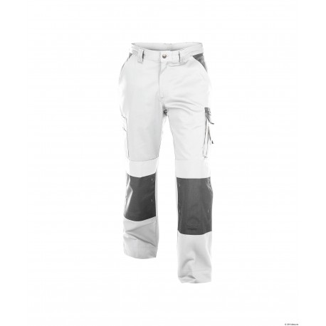 Pantalon de travail Boston femme face blanc/gris