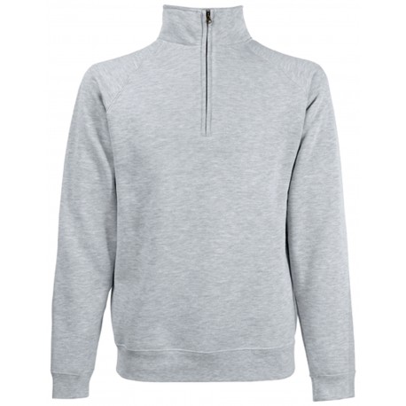 Sweat shirt col zippé Sc165 Heather grey