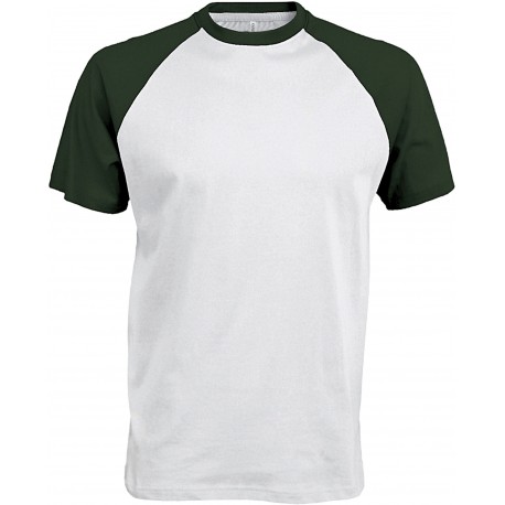 T-shirt homme K330 blanc / forest green