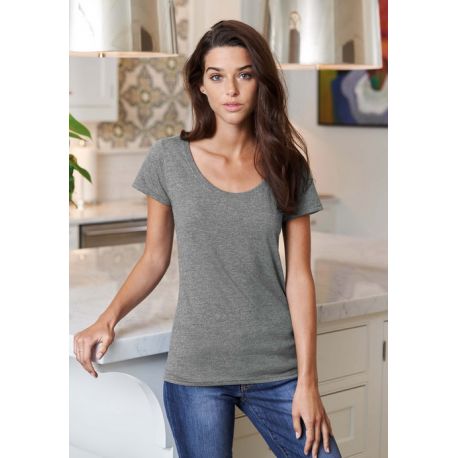 T-shirt femme col bateau Gi64550L coton