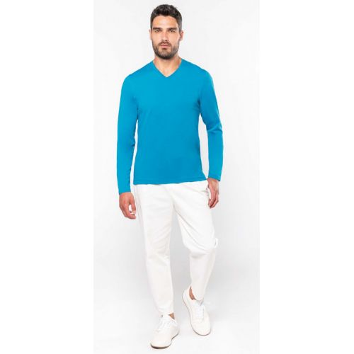 T-shirt homme col v K358 coupe ajustée