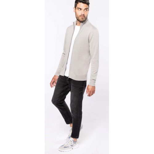 CARDIGAN K961 ZIPPE HOMME COTON/ACRYLIQUE