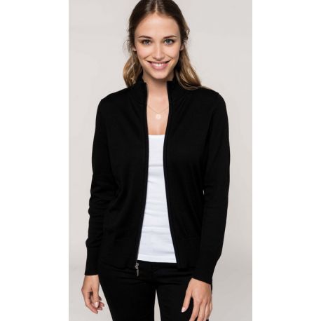 CARDIGAN K962 ZIPPE FEMME