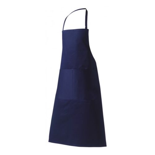 TABLIER BAVETTE BLEU + BRODERIE