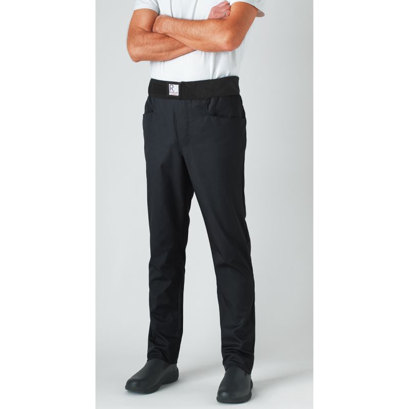 Pantalon de cuisine elastique 100% coton CARLO - BGA Vêtements