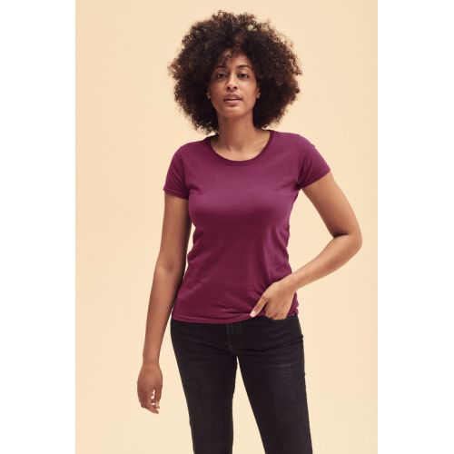 T-shirt cintrée léger femme col rond 140g Sc61420