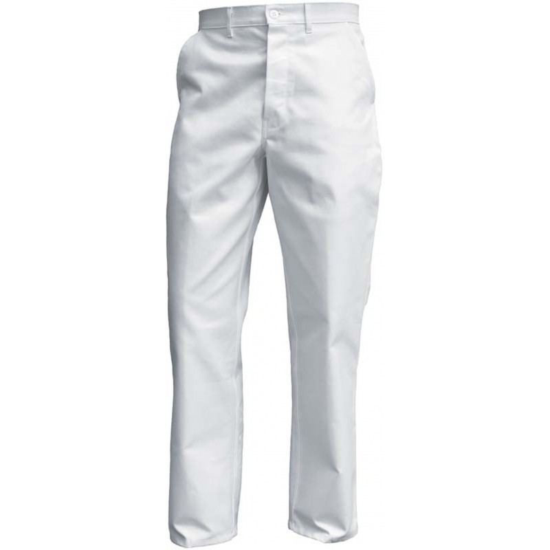 Pantalon de Peintre BTP Blanc Coton Polyester