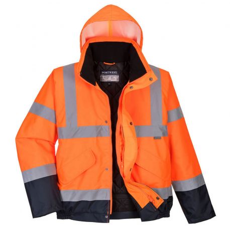 BLOUSON HV BICOLORE S266 Orange/marine