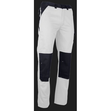 Pantalon de Peintre BTP Blanc Coton Polyester